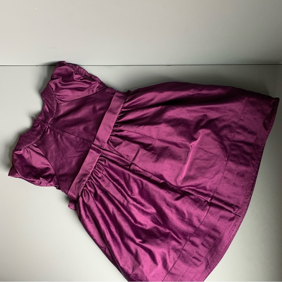 Gymboree Infant Rhinestone Eggplant Satin Bow Tulle Holiday Dress Set 18-24 Mos. - Picture 5 of 5